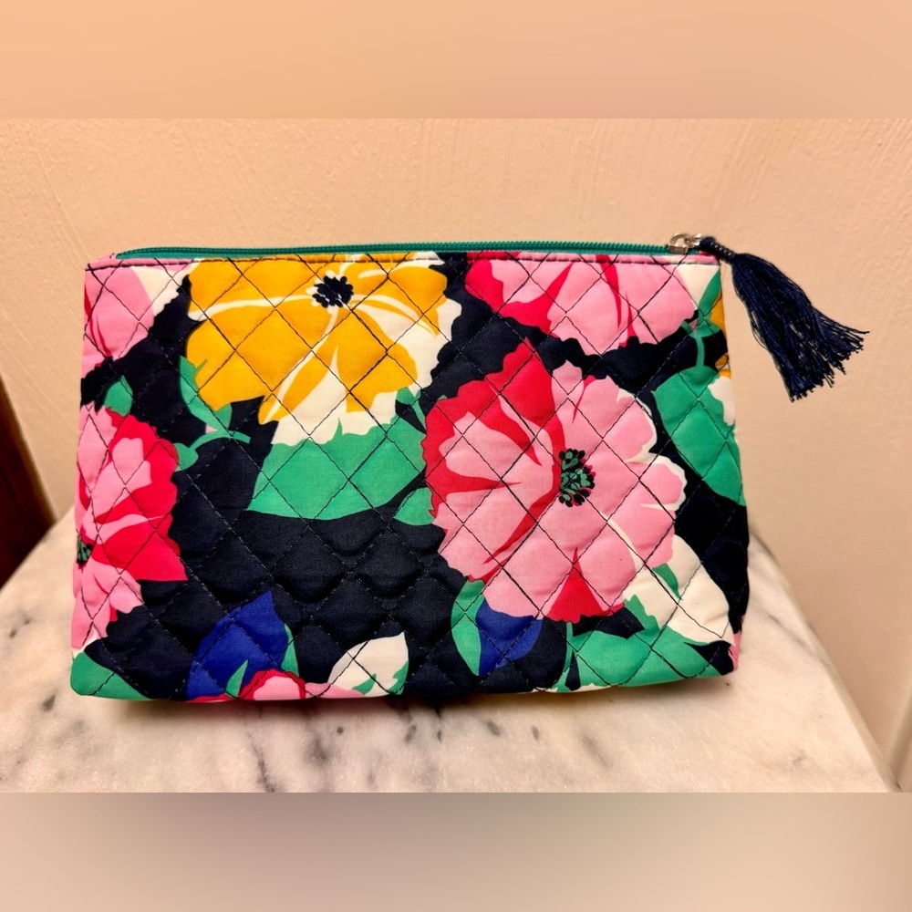 Modella Quilted Floral Cosmetic Bag LNC